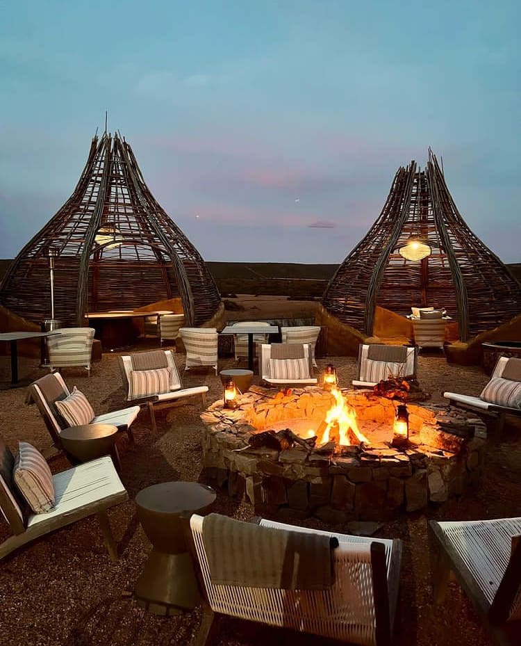 A firelit boma at Shamwari Game Reserve - The Best Private Game Reserves in South Africa